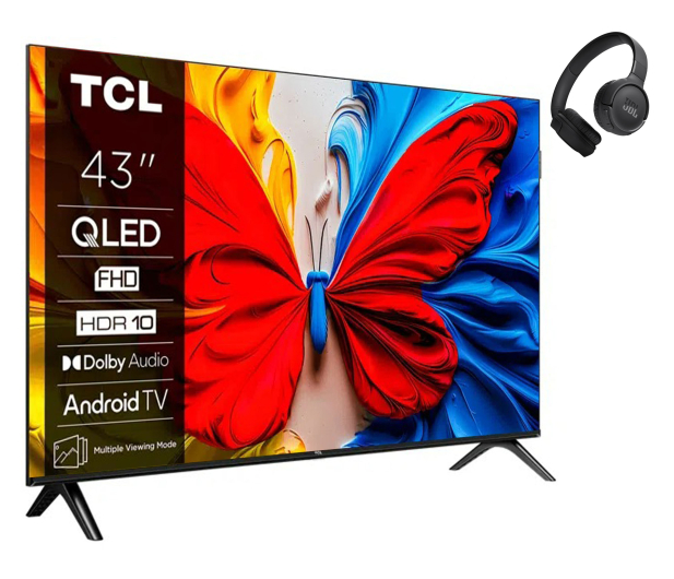 TCL 43S5K 43" QLED FHD Android TV  Audio + Tune 520BT Czarny - 1530183 - zdjęcie